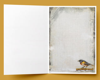 Think Bird Greeting Card - Inspirational Art Notecard