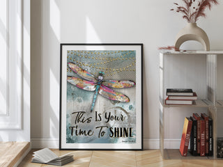 Time To Shine Dragonfly Art Print