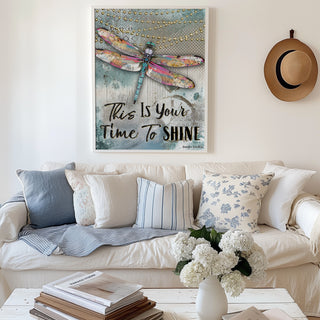 Time To Shine Dragonfly Art Print