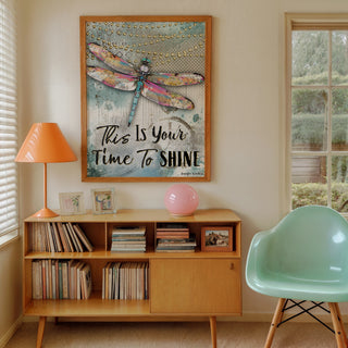 Time To Shine Dragonfly Art Print