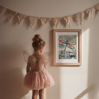 Time To Shine Dragonfly Art Print