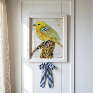 Yellow Starlight Tilly Bird Art Print - Watercolor Woodland Nature
