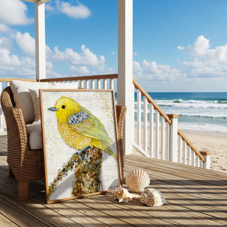 Yellow Starlight Tilly Bird Art Print - Watercolor Woodland Nature