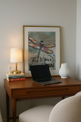 Time To Shine Dragonfly Art Print