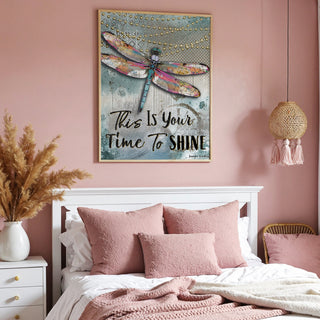 Time To Shine Dragonfly Art Print