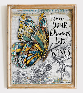 Dreams Butterfly Art Print
