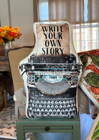 Your Story Typewriter Throw Pillow
