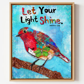 Watermelon Shine Bird Art Print - Boho Butterfly - Inspirational Quote
