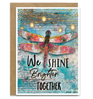 Brighter Together Dragonfly Greeting Card