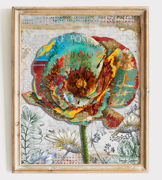 Wondrous Garden Art Print - Rustic Woodland Wildflower Boho Wall Decor - Pretty Colorful Happy Meadow Room Decor - Gift For Her Home Decor