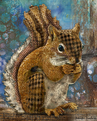 Woodland Squirrel Art Print