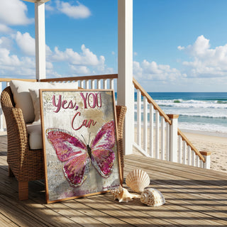 Yes, You Can Butterfly Art Print