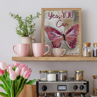 Yes, You Can Butterfly Art Print