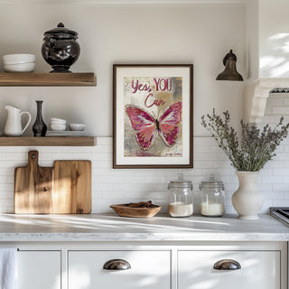 Yes, You Can Butterfly Art Print