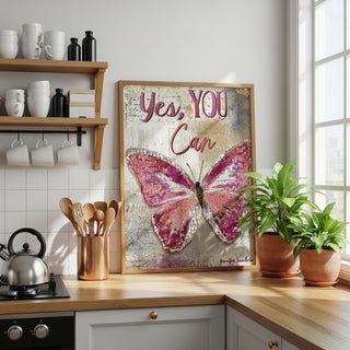 Yes, You Can Butterfly Art Print