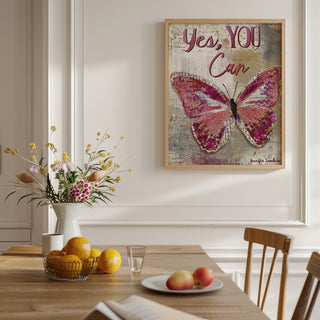 Yes, You Can Butterfly Art Print