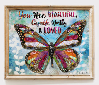 You Are Loved Butterfly Art Print