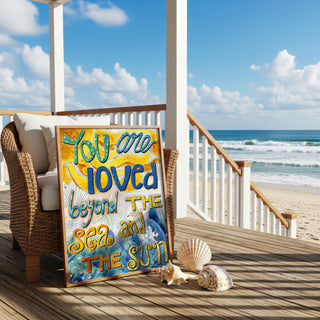 You Are Loved Art Print - Sea And Sun Coastal Beach Art
