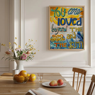 You Are Loved Art Print - Sea And Sun Coastal Beach Art