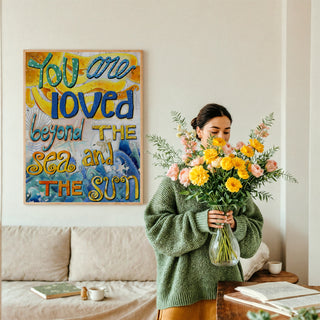 You Are Loved Art Print - Sea And Sun Coastal Beach Art