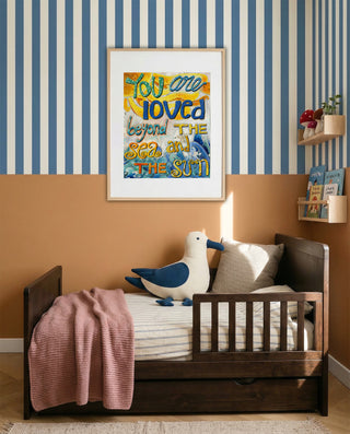 You Are Loved Art Print - Sea And Sun Coastal Beach Art