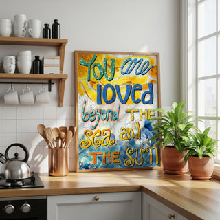 You Are Loved Art Print - Sea And Sun Coastal Beach Art