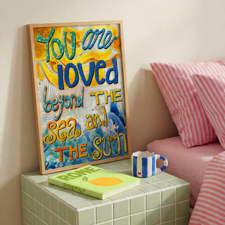 You Are Loved Art Print - Sea And Sun Coastal Beach Art