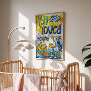 You Are Loved Art Print - Sea And Sun Coastal Beach Art