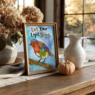 Your Light Bird Art Print - Boho Butterfly - Inspirational Quote