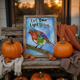Your Light Bird Art Print - Boho Butterfly - Inspirational Quote