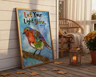 Your Light Bird Art Print - Boho Butterfly - Inspirational Quote